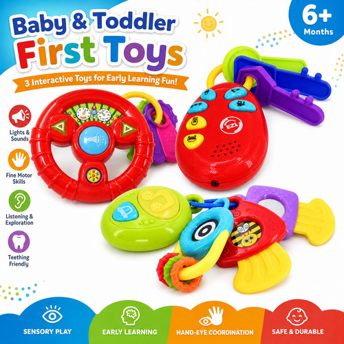 Baby first toys steering wheel - baby,