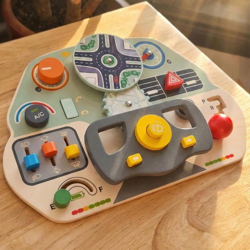 Wooden interactive car busy - interactive,