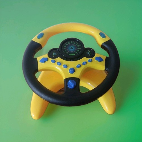 Yellow kids steering wheel - steering,