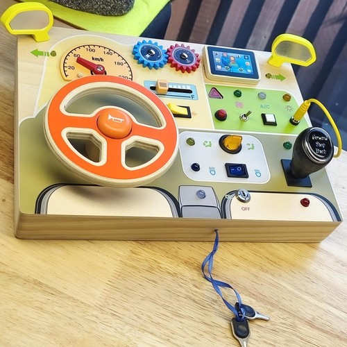 Wooden busy board led - wooden,