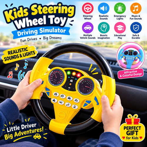 Kids steering wheel toy - kids,